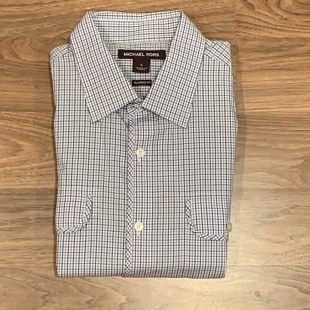 Michael Kors Tailored Fit L/S Dress Shirt Size L